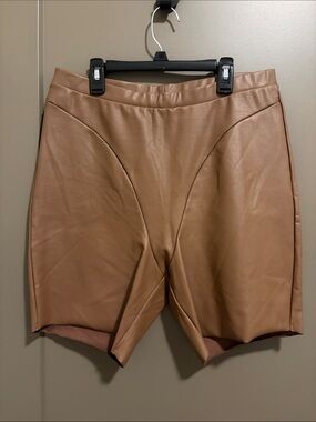 Skims Faux Leather Bike Shorts